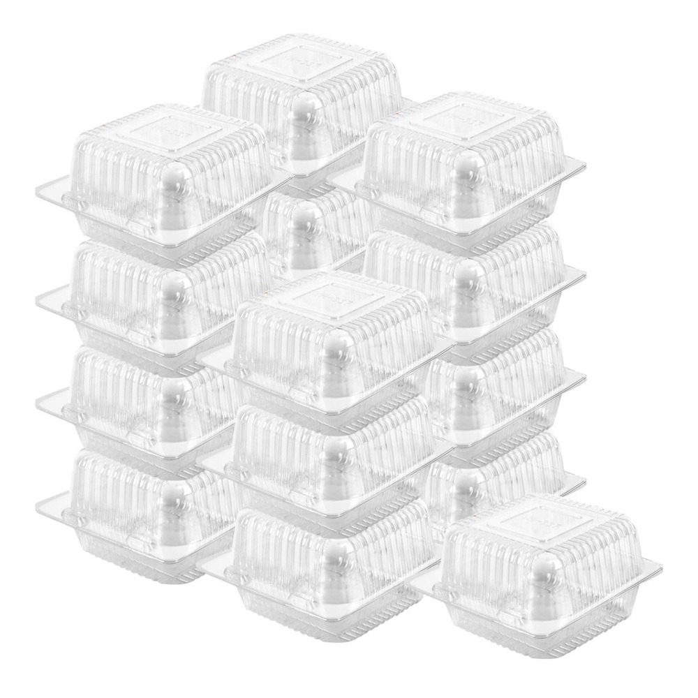 100 Count Clear Plastic Hinged Take Out Containers Clamshell Takeout Tray Foo... - Picture 3 of 5